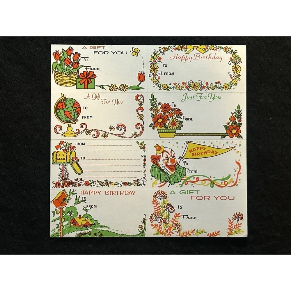 Gift Tags Vintage Lot - 4 Mixed Sheets Birthday, Wedding, Christmas, Baby (36+)